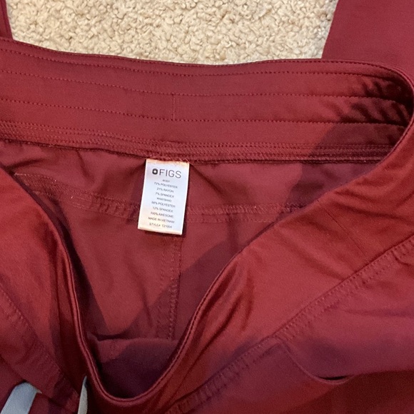 Figs Maroon Scrub Pants - Picture 2 of 9